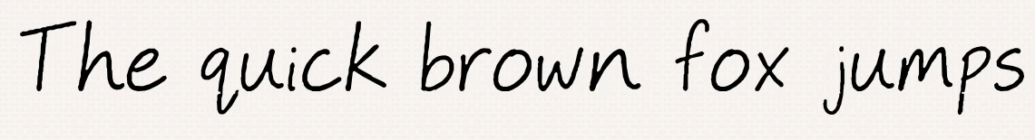 A sample sentence typed in a handwriting font made with inktype.cc